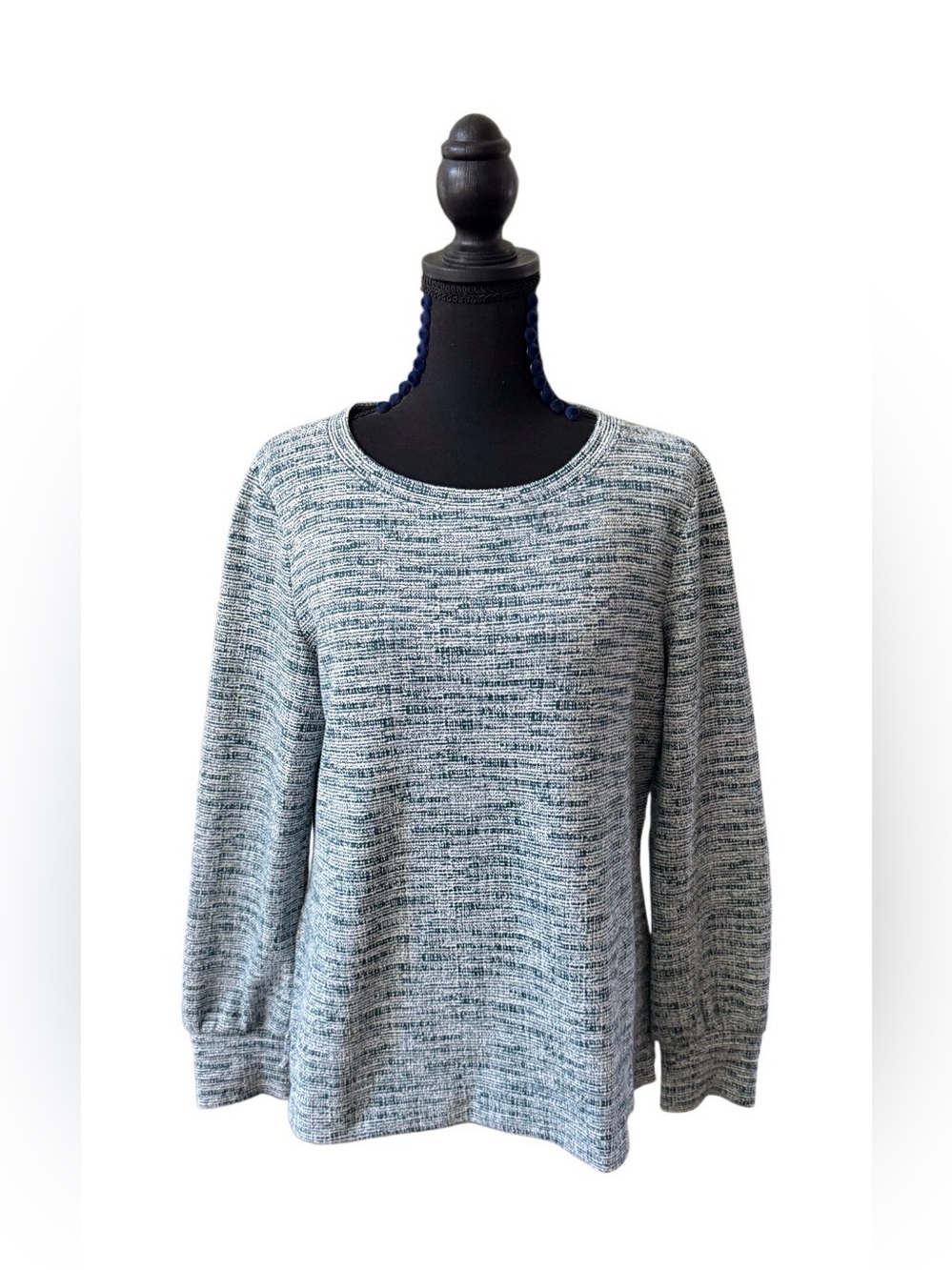 Talbots Light Blue Marled Crewneck Sweater